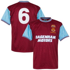 West Ham United Retro Voetbalshirt 1994 + Nummer 6