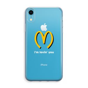 I'm lovin' you: iPhone XR Transparant Hoesje