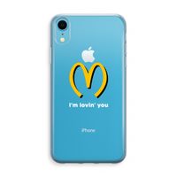 I'm lovin' you: iPhone XR Transparant Hoesje