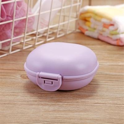 3 stuks badkamer schotel plaat geval Home douche reizen wandelen houder container zeep box (paars)