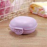 3 stuks badkamer schotel plaat geval Home douche reizen wandelen houder container zeep box (paars)