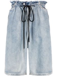 Natasha Zinko short en jean Belt Off - Bleu