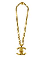 CHANEL Pre-Owned collier à pendentif CC (années 1997) - Or - thumbnail