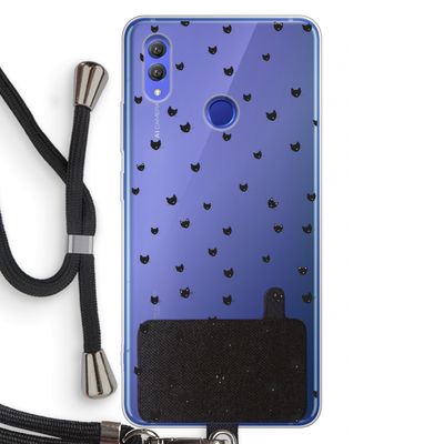 Kleine kattenkopjes: Honor Note 10 Transparant Hoesje met koord