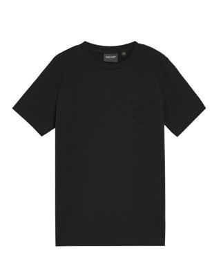 Lyle & Scott winter t-shirt jongens - zwart - gebroduurd