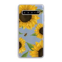 Sunflower and bees: Samsung Galaxy S10 5G Transparant Hoesje