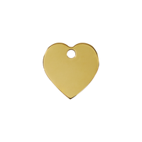 Heart koperen dierenpenning small/klein 2,01 cm x 2,01 cm - RedDingo