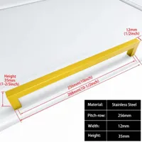 Zwart Vierkant Meubelhandvat - Aluminiumlegering | Verschillende Maten | Inclusief Schroeven