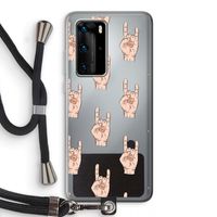 Rock: Huawei P40 Pro Transparant Hoesje met koord