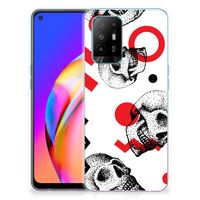 Silicone Back Case OPPO A94 5G | Reno5 Z Skull Red - thumbnail