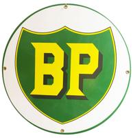 BP Logo 1947 - 1961 Rond Emaille Bord 30 cm