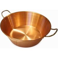 BAUMALU Koperen confituurkom 38 cm 12/10 roestvrijstalen handvatten - ongeveer 9 liter
