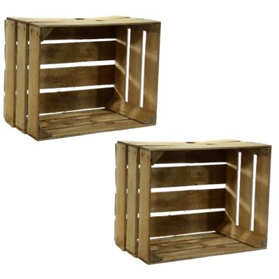 Fruitkist - Set van 6x stuks - gebruikt - decoratie en opbergkist - 30 x 40 x 50 cm - hout