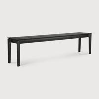 Ethnicraft Eetkamerbank 'Bok' Gevernist Eikenhout, 186cm, kleur Zwart