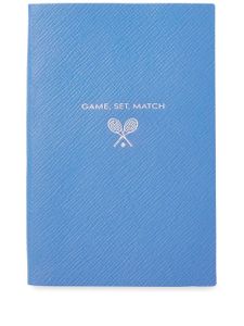 Smythson carnet Game Set Match - Bleu