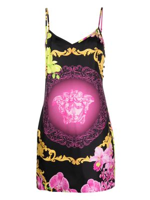 Versace robe courte à imprimé Medusa - Noir