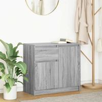 Dressoir met lade 71x35x65 cm spaanplaat grijs Sonoma