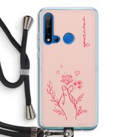Giving Flowers: Huawei P20 Lite (2019) Transparant Hoesje met koord