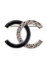 CHANEL Pre-Owned broche strassée à logo CC (2019) - Or - thumbnail