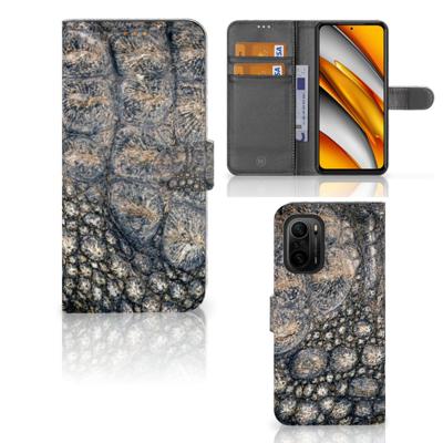 Poco F3 | Xiaomi Mi 11i | Telefoonhoesje | Met pasjeshouder | Krokodillenprint