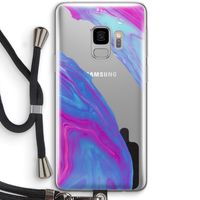 Zweverige regenboog: Samsung Galaxy S9 Transparant Hoesje met koord
