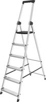 Brasq trapladder SL600, aluminium, zilver, 6 treden