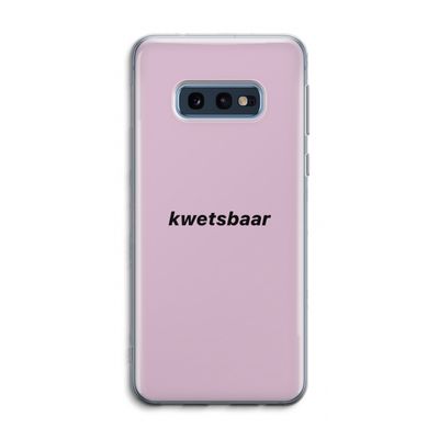 kwetsbaar: Samsung Galaxy S10e Transparant Hoesje