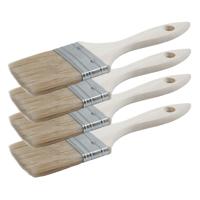 Sorex Verfkwasten - 8x - plat - 60 mm - kunststof - schilderen - voor alle soorten verf