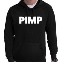 Hooded sweater zwart met Pimp bedrukking voor heren 2XL  -