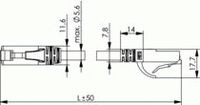 Telegärtner 100008598 RJ45 Netwerkkabel, patchkabel CAT 5e U/UTP 3.00 m Groen Vlambestendig, Halogeenvrij 1 stuk(s) - thumbnail