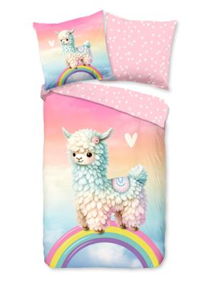 Good Morning Kinderdekbedovertrek "Lama" - Multi - (135x200 cm) - Katoen Good Morning Kinderdekbedovertrek "Lama" - Multi - (135x200 cm) - Katoen
