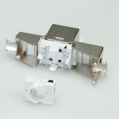 ROLINE Cat.6/Keystone, RJ-45, afgeschermd, SLIM, zilverkleurig
