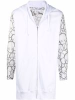 Comme Des Garçons Shirt hoodie zippé à imprimé graphique - Blanc