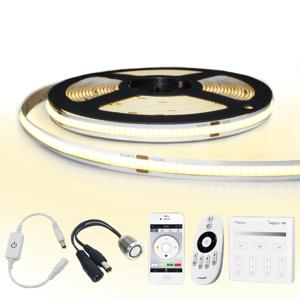 6 meter warm wit led strip cob met 384 leds per meter - complete set