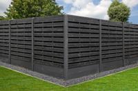 Midden-Europees grenen tuinplank gedroogd, zwart gespoten, geschaafd 4rh 1,6 x 14,0 x 400 cm Tuindeco - Tuindeco