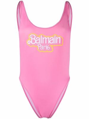Balmain x Barbie maillot de bain à logo imprimé - Rose