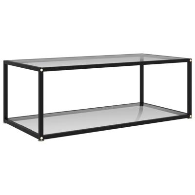 Salontafel 100x50x35 cm gehard glas transparant