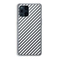 Strepen zwart-wit: Oppo Find X3 Transparant Hoesje