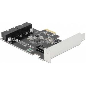 Delock 90387 PCI Express x1-kaart naar 2 x interne USB 3.0-pins header