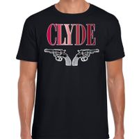 Verkleed t-shirt voor heren - clyde - zwart - bankrovers - bonnie - carnaval