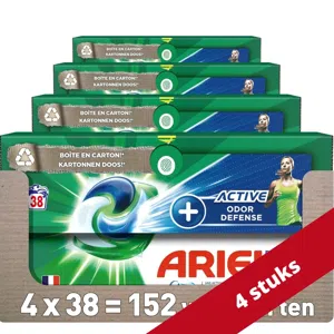 Ariel Pods All-in-1 Touch of Febreze + Active Odor Defense Voordeelverpakking -152 wasbeurten (4x38)