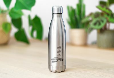 Drinkfles roestvrij staal Grijs