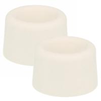 Benson Deurbuffers / deurstoppers rubbers - 2x - wit - 23 x 23 mm - met schroefbevestiging