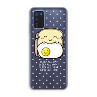 Sleep All Day: Samsung Galaxy A03s Transparant Hoesje