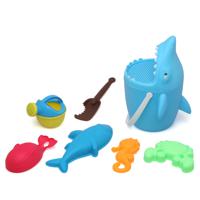 Strand/zandbak speelgoed set - emmer/schepjes met vormpjes - plastic - peuter/kind - Sealife - thumbnail