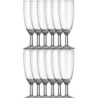 12x Champagneglazen/flutes transparant 150 ml Gilde