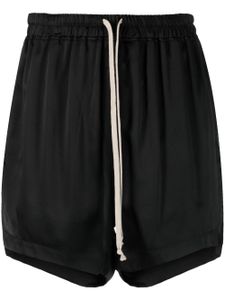 Rick Owens short en soie à lien de resserrage - Noir