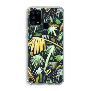 Tropical Palms Dark: Samsung Galaxy M31 Transparant Hoesje