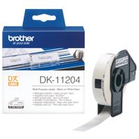 Brother DK-11204 Rol met etiketten 54 x 17 mm Papier Wit 400 stuk(s) Permanent hechtend DK11204 Adresetiketten