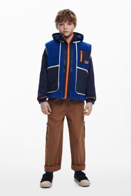 Afneembare jas met schapenvacht - BLUE - 11/12